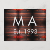 Brown rustic brick stone add name letter year date postkarte (Rückseite)