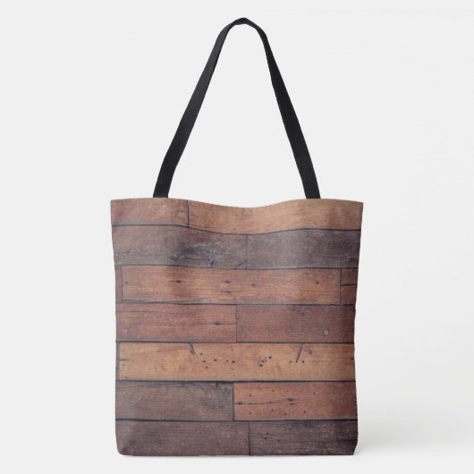 Brown Rustic Farmhouse Style Monogram Script Tasche (Rückseite)