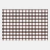 Brown Rustic Holiday Patterns Woods Trees Kariert Geschenkpapier Set (Vorderseite 3)