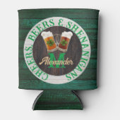 Brown Rustic Wood Cheers Beers Shenanigans Dosenkühler (Vorderseite)