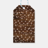 Brown Rustic Wood Mason Jars Lights Brautparty Geschenkanhänger (Rückseite)