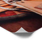 Brown Saddle mit Rope Cowboy Poster (Ecke)