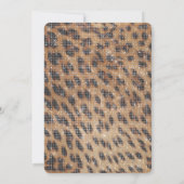 Brown Safari Giraffe Animal Sparkle Baby Dusche Einladung (Rückseite)