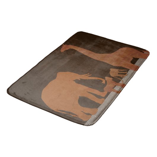 Brown Safari Jungle Zootiere Badematte (Schrägansicht)