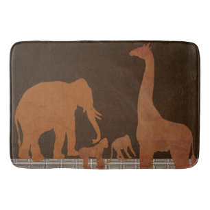 Brown Safari Jungle Zootiere Badematte