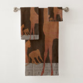 Brown Safari Jungle Zootiere Badhandtuch Set (Insitu)