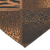 Brown Safari Tiergeometrische Muster Kurzer Tischläufer (Ecke)