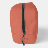 Brown Sailing Boat and Name on Red Waschbeutel (Rechts)