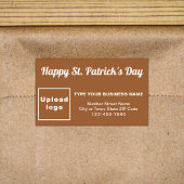Brown Saint Patrick Business Rectangle Aufkleber