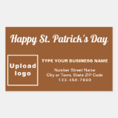 Brown Saint Patrick Business Rectangle Aufkleber (Vorderseite)