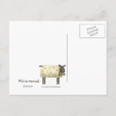 Brown Saltbox House Neue Adresse Ankündigungspostkarte (Rückseite)