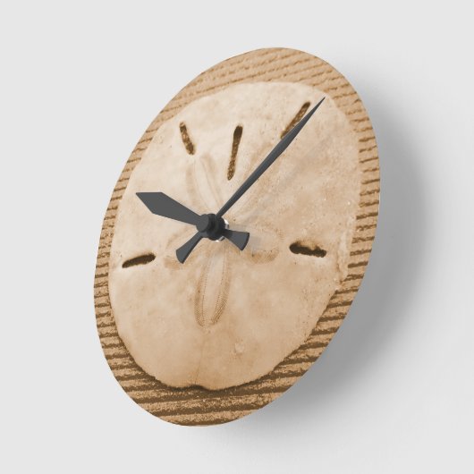 Brown Sand Dollar Runde Wanduhr (Winkel)