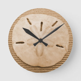 Brown Sand Dollar Runde Wanduhr