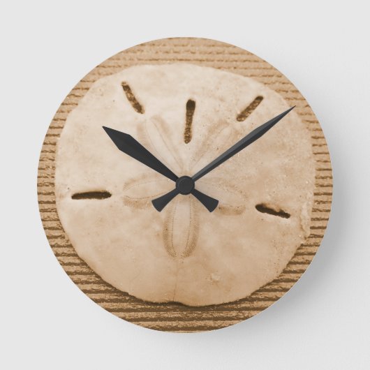 Brown Sand Dollar Runde Wanduhr (Vorderseite)
