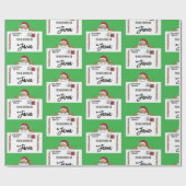 Brown Santa North Pole Sonderlieferung für Kinder Geschenkpapier (Flach)