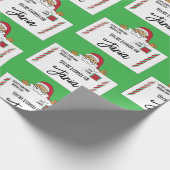 Brown Santa North Pole Sonderlieferung für Kinder Geschenkpapier (Ecke)