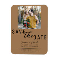 Brown Save the Date Foto Wedding