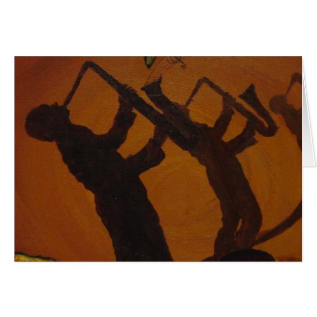Brown Saxiphone Art Jazz (Vorderseite (Horizontal))