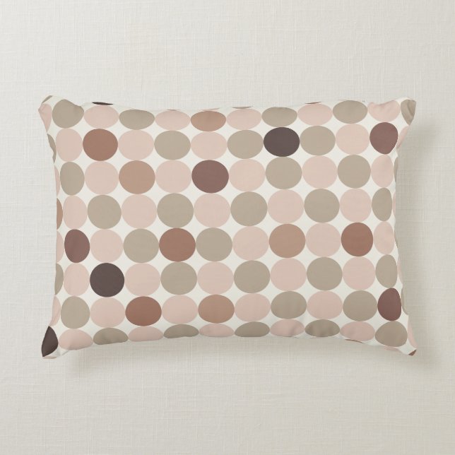 Brown Scandinavian Geometric Accent Pillow Dekokissen (Vorderseite)