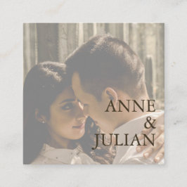 Brown Scannable QR Code Wedding Enclosure Card Begleitkarte