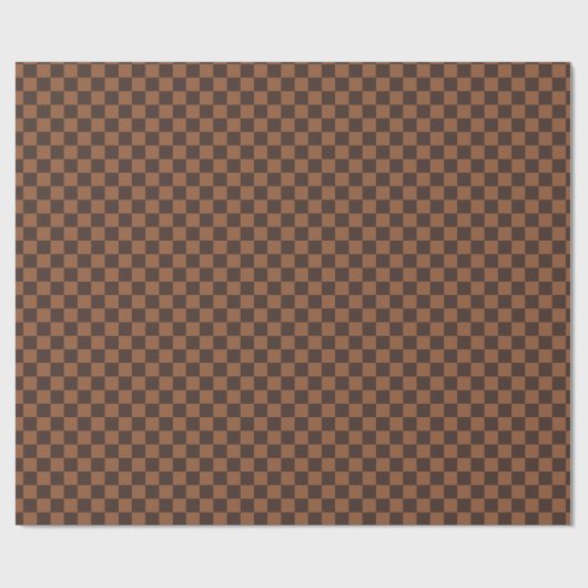 Brown Schachbrett Wrapping Paper - Designer Inspir Geschenkpapier (Flach)