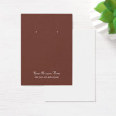 Brown Schlicht Simple Custom Earring Card (Schreibtisch)
