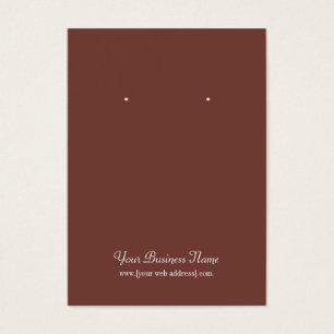 Brown Schlicht Simple Custom Earring Card