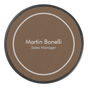 Brown Schlicht Simple Modern Beruflich Eishockey Puck