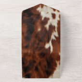 Brown Schwarz-weiß Cowhide All In One Einladung (Außenbereich)