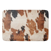 Brown Schwarz-weiß Cowhide Badematte (Vorderseite)