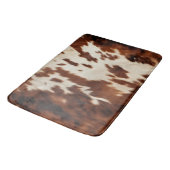 Brown Schwarz-weiß Cowhide Badematte (Schrägansicht)