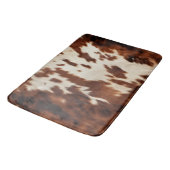 Brown Schwarz-weiß Cowhide Badematte (Schrägansicht)