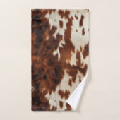 Brown Schwarz-weiß Cowhide Badhandtuch Set (Handtuch)