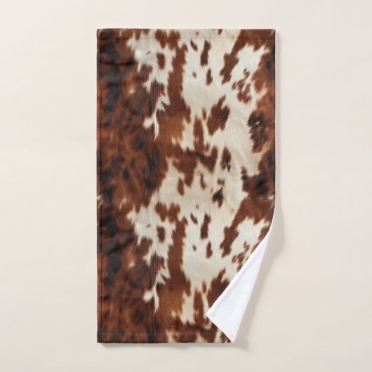 Brown Schwarz-weiß Cowhide Badhandtuch Set (Handtuch)