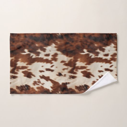 Brown Schwarz-weiß Cowhide Badhandtuch Set (Handtuch)