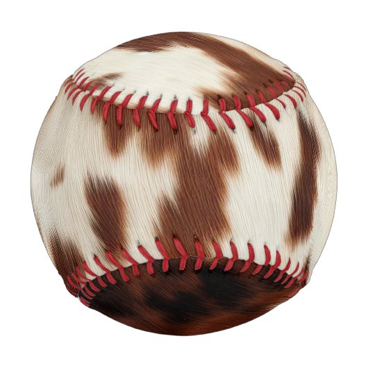 Brown Schwarz-weiß Cowhide Baseball (Rückseite)