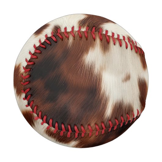 Brown Schwarz-weiß Cowhide Baseball (Vorderseite Links)