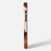 Brown Schwarz-weiß Cowhide Case-Mate iPhone Hülle (Rückseite / Links)