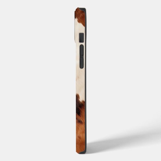 Brown Schwarz-weiß Cowhide Case-Mate iPhone Hülle (Rückseite / Links)