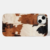 Brown Schwarz-weiß Cowhide Case-Mate iPhone Hülle (Rückseite (Horizontal))