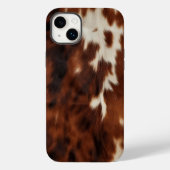 Brown Schwarz-weiß Cowhide Case-Mate iPhone Hülle (Rückseite)