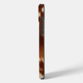 Brown Schwarz-weiß Cowhide Case-Mate iPhone Hülle (Rückseite / Links)