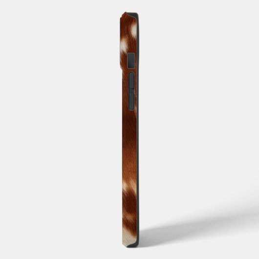 Brown Schwarz-weiß Cowhide Case-Mate iPhone Hülle (Rückseite / Links)