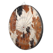 Brown Schwarz-weiß Cowhide Dartscheibe (Vorderseite rechts)