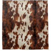 Brown Schwarz-weiß Cowhide Duschvorhang (Vorderseite)