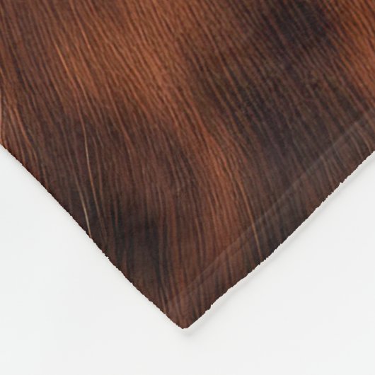 Brown Schwarz-weiß Cowhide Fleecedecke (Ecke)