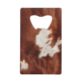 Brown Schwarz-weiß Cowhide Geldbeutel Flaschenöffner (Rückseite)