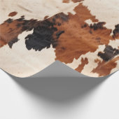 Brown Schwarz-weiß Cowhide Geschenkpapier (Ecke)