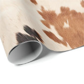Brown Schwarz-weiß Cowhide Geschenkpapier (Rolleneckpunkt)