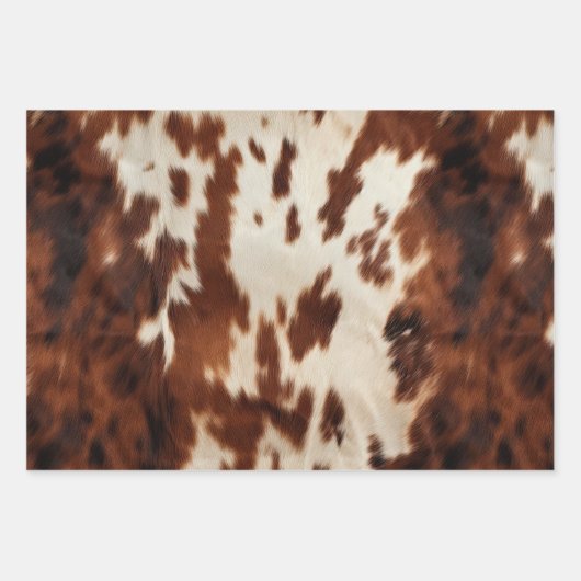 Brown Schwarz-weiß Cowhide Geschenkpapier Set (Vorderseite 3)